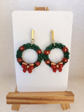 Wreath earrings-Polymer Clay