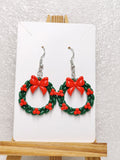 Holiday Cheer Wreath Earrings