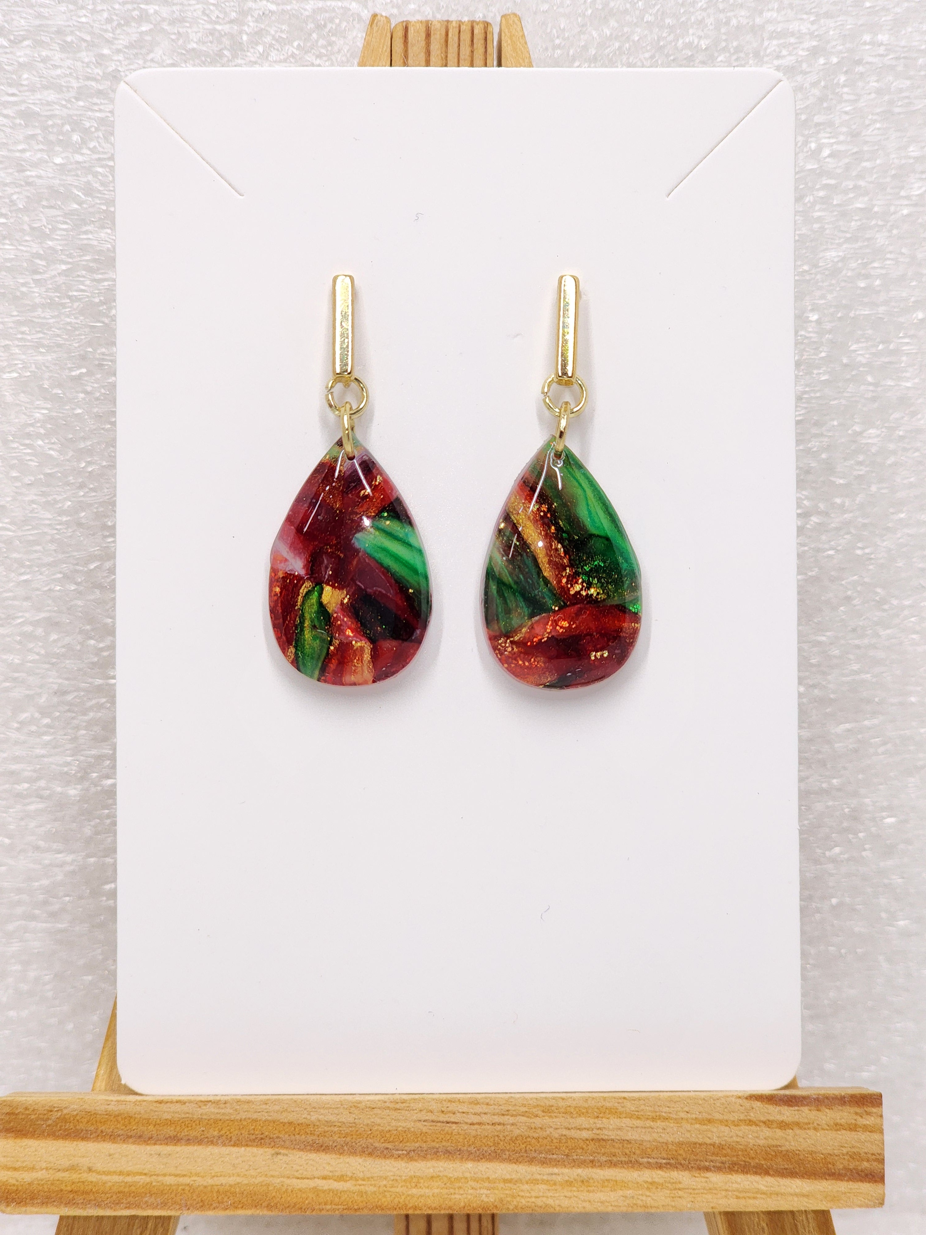 Fiesta Flame Teardrop Earrings