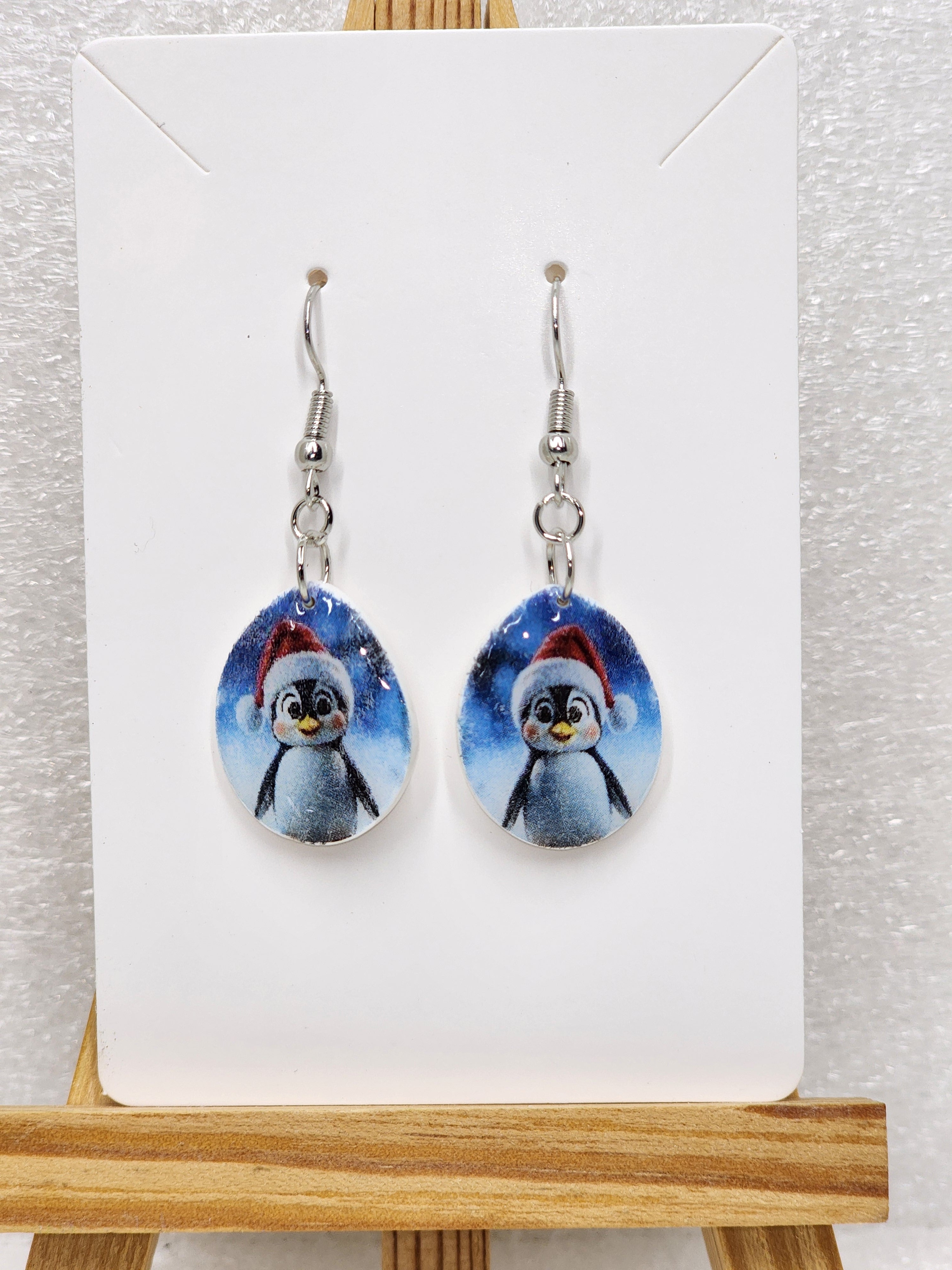 Cute Penguin wearing Santa hat