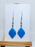 Azure Arabesque Polymer Clay Earrings